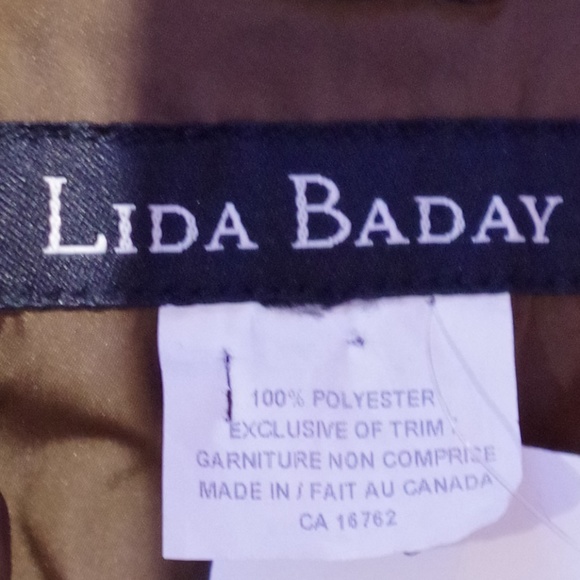 Lida Baday Low Sheen Satin Chocolate Brown Blazer- Sz. 6 - Picture 6 of 6